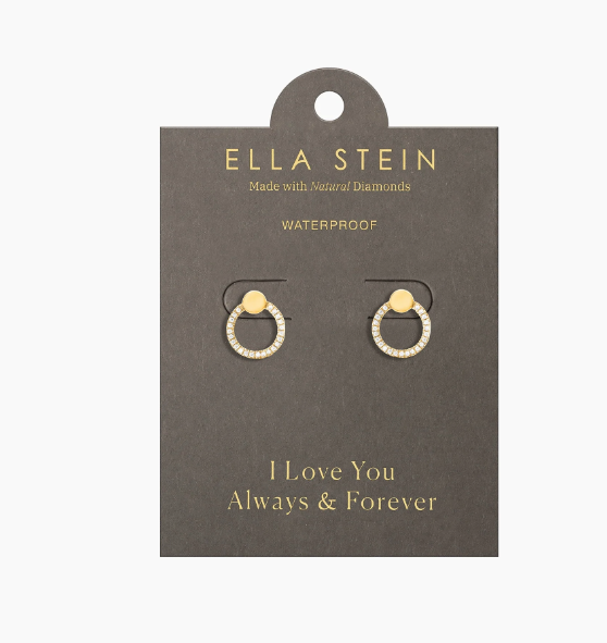 Gold Bead O Stud Earring