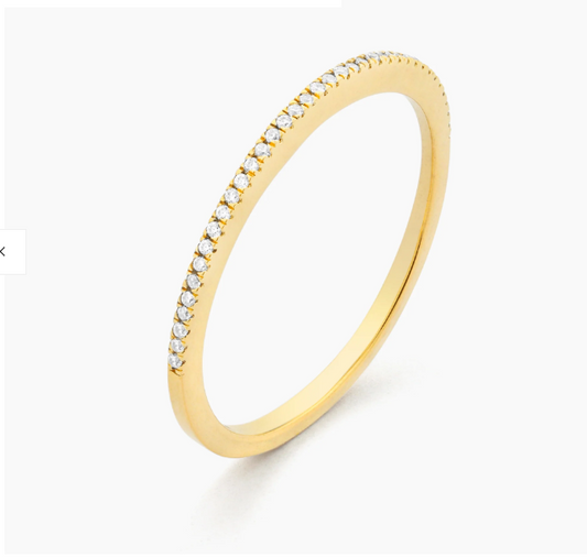 For All Eternity Thin Gold stacking ring- G