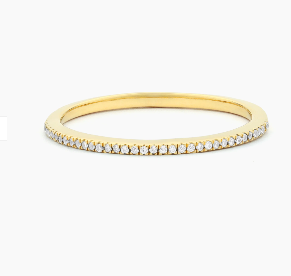 For All Eternity Thin Gold stacking ring- G