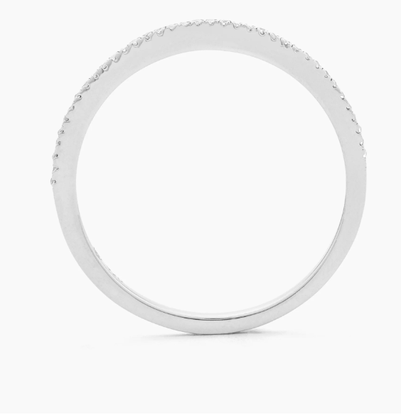 For All Eternity Thin Silver stacking Ring- S