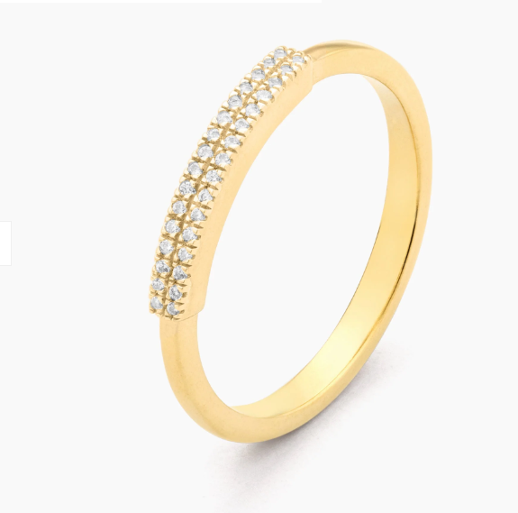 Gold Bar None Stacking ring
