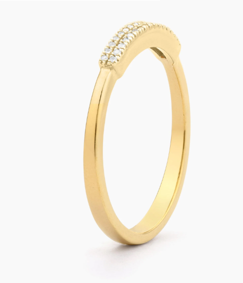 Gold Bar None Stacking ring