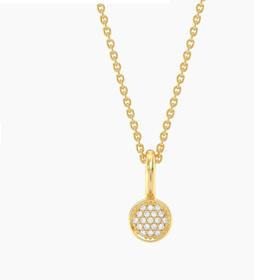 Tiny Round pendant Necklace