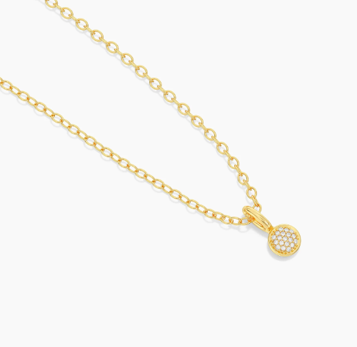 Tiny Round pendant Necklace