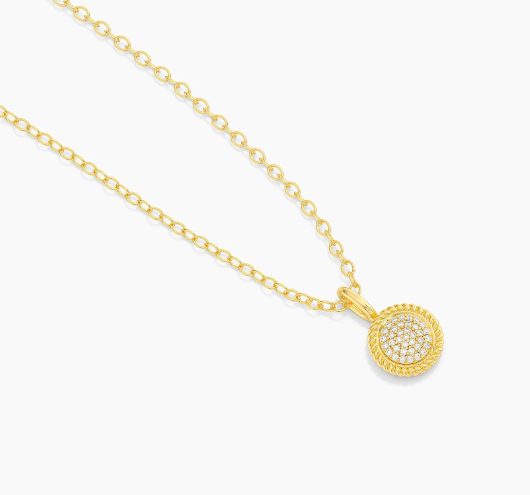 Gold Circle Rope pendant necklace