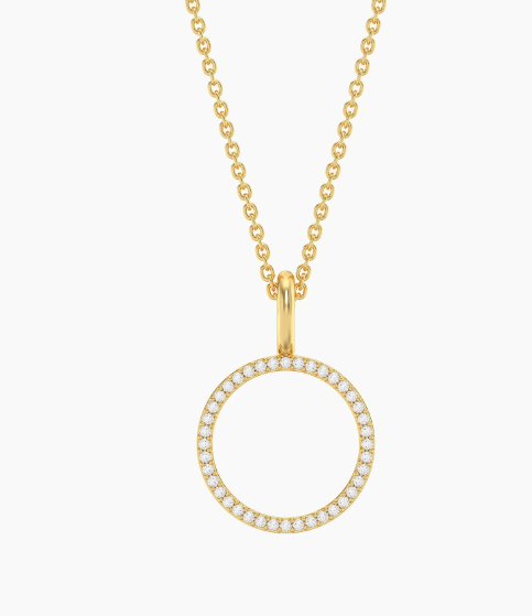 Open O Pendant necklace SM