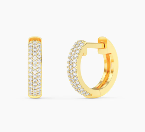 Tiny gold hoop earrings