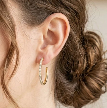 Gold Thin Hoop Earring SM