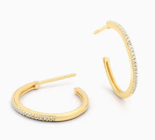 Gold Thin Hoop Earring SM