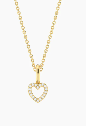 Gold Petite Heart pendant necklace