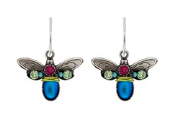 Crystal bee earrings