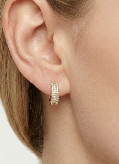 Tiny gold hoop earrings