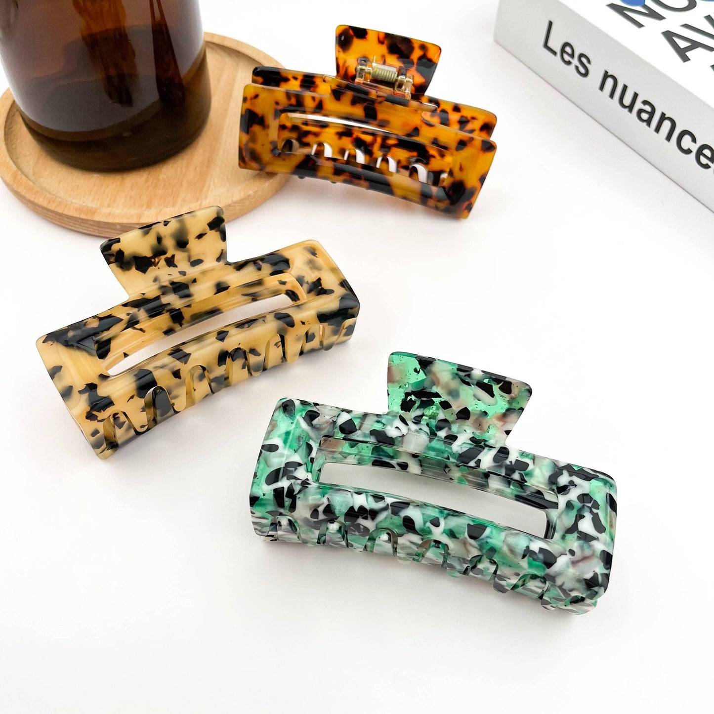 Rectangular Acetate Hair Claw
