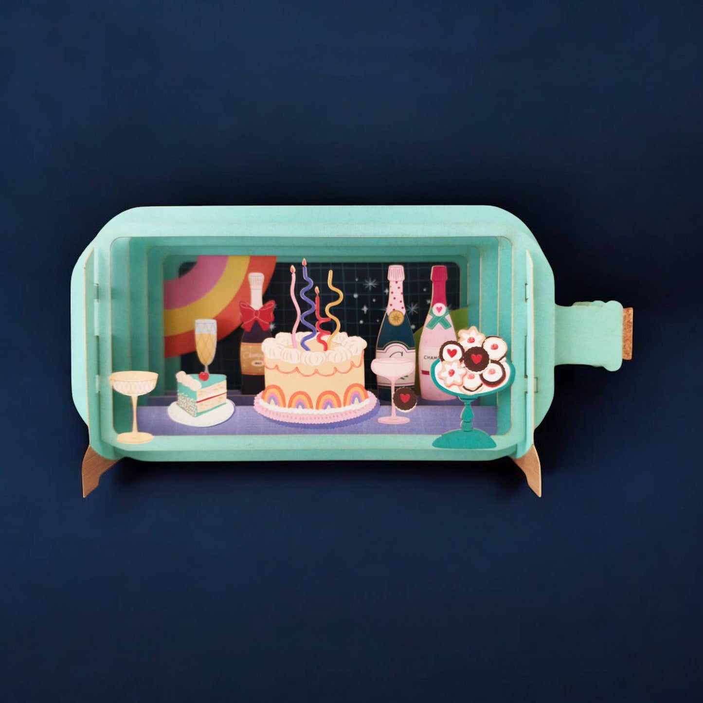 Cake  Message in a Bottle Card