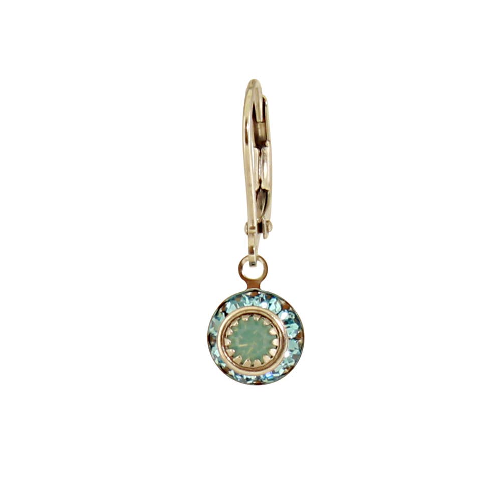 Crystal Disc Dangle Earring