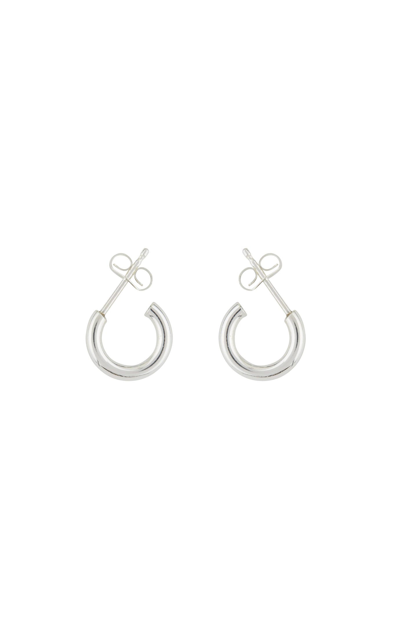 12 Gauge Wire Hoop Post Earring Available in Sizes 11mm-17mm