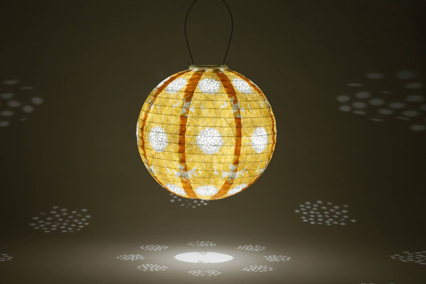 *NEW* Stella Print 12" Globe Solar Lantern - Marigold
