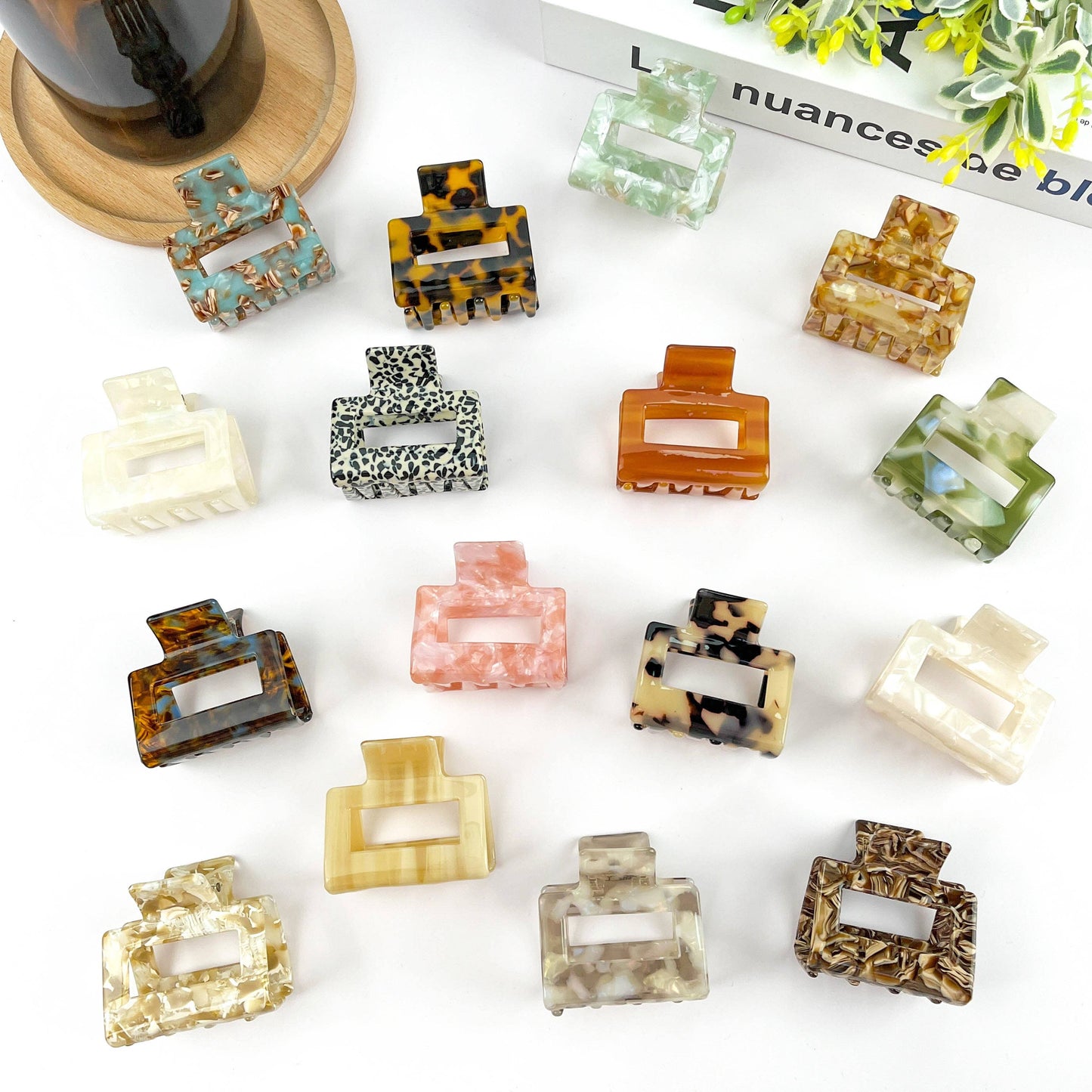 Square Acetate Hair Clip, Spring and Autumn Claw Clip