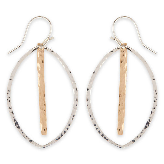 Divided Cat Eye Dangle Earring