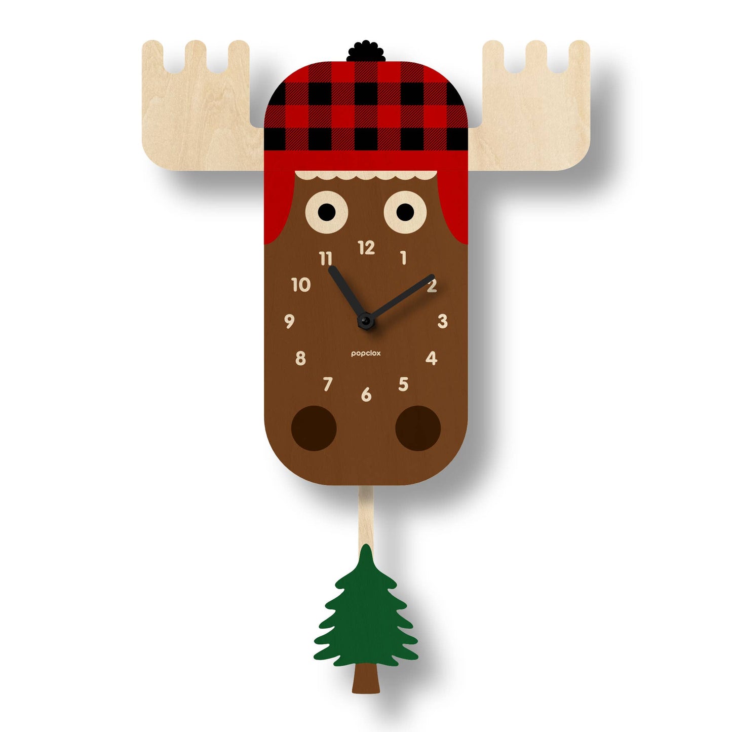 Moose Pendulum Clock - Wood