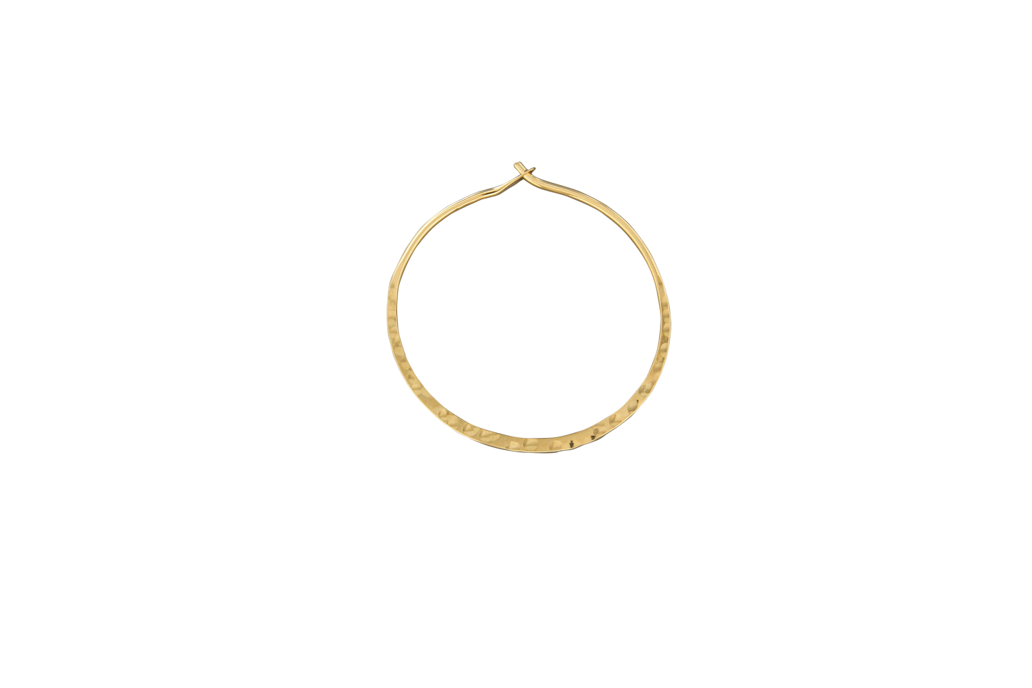 18 Gauge Hammered Hoop Earring Available in Sizes 25mm-50mm