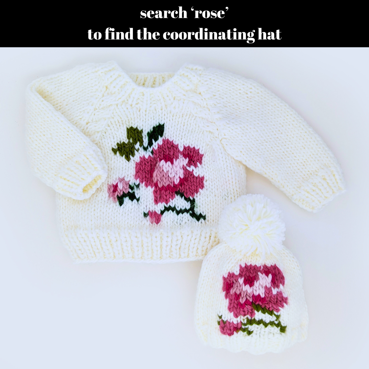 Rose Crew Neck Sweater for Baby & Toddler