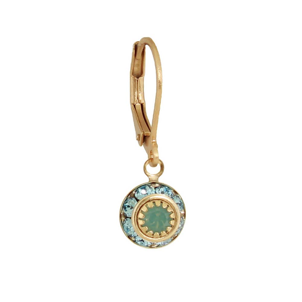 Gold Crystal Disc Dangle
