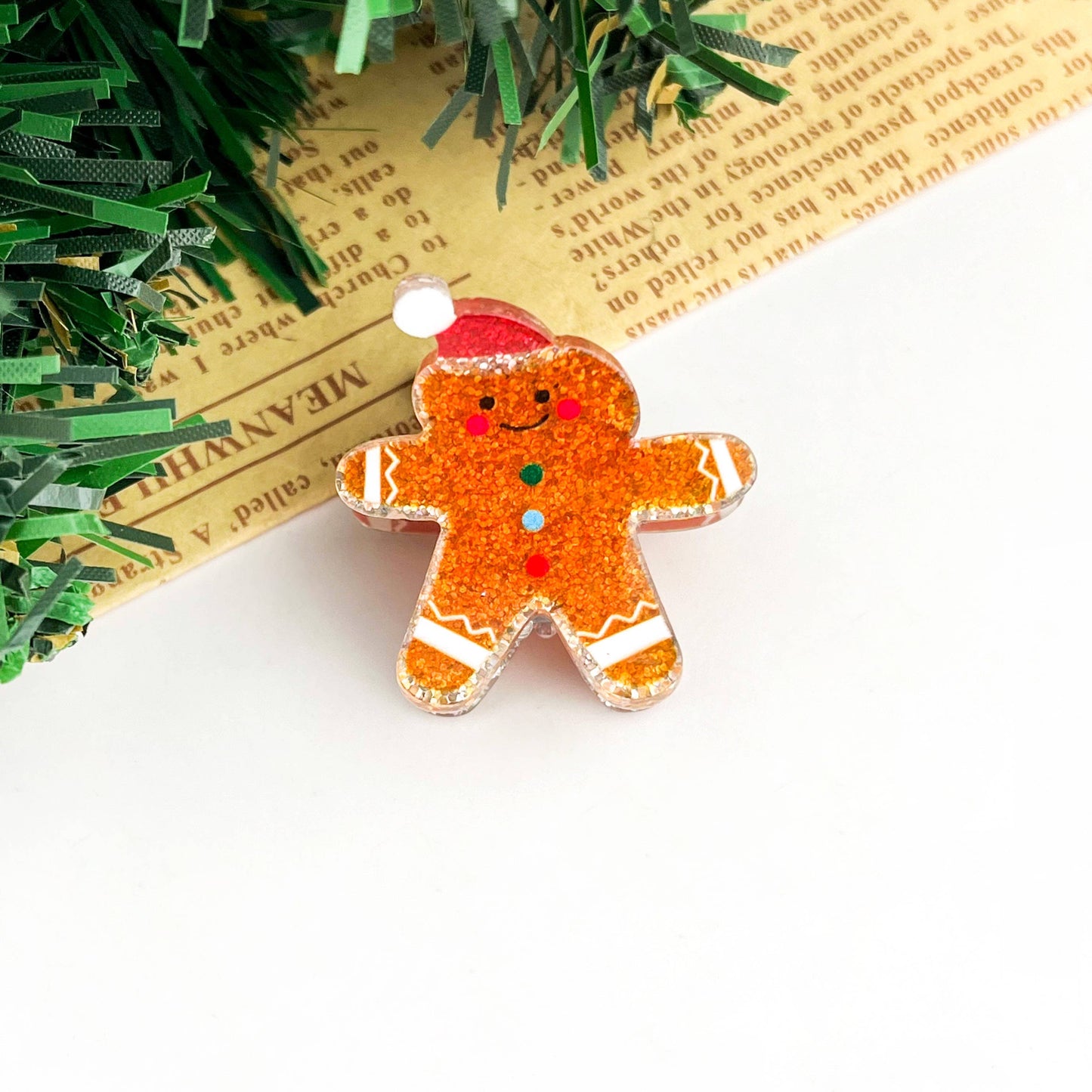 Christmas Glitter Mini Hair Claw Clip