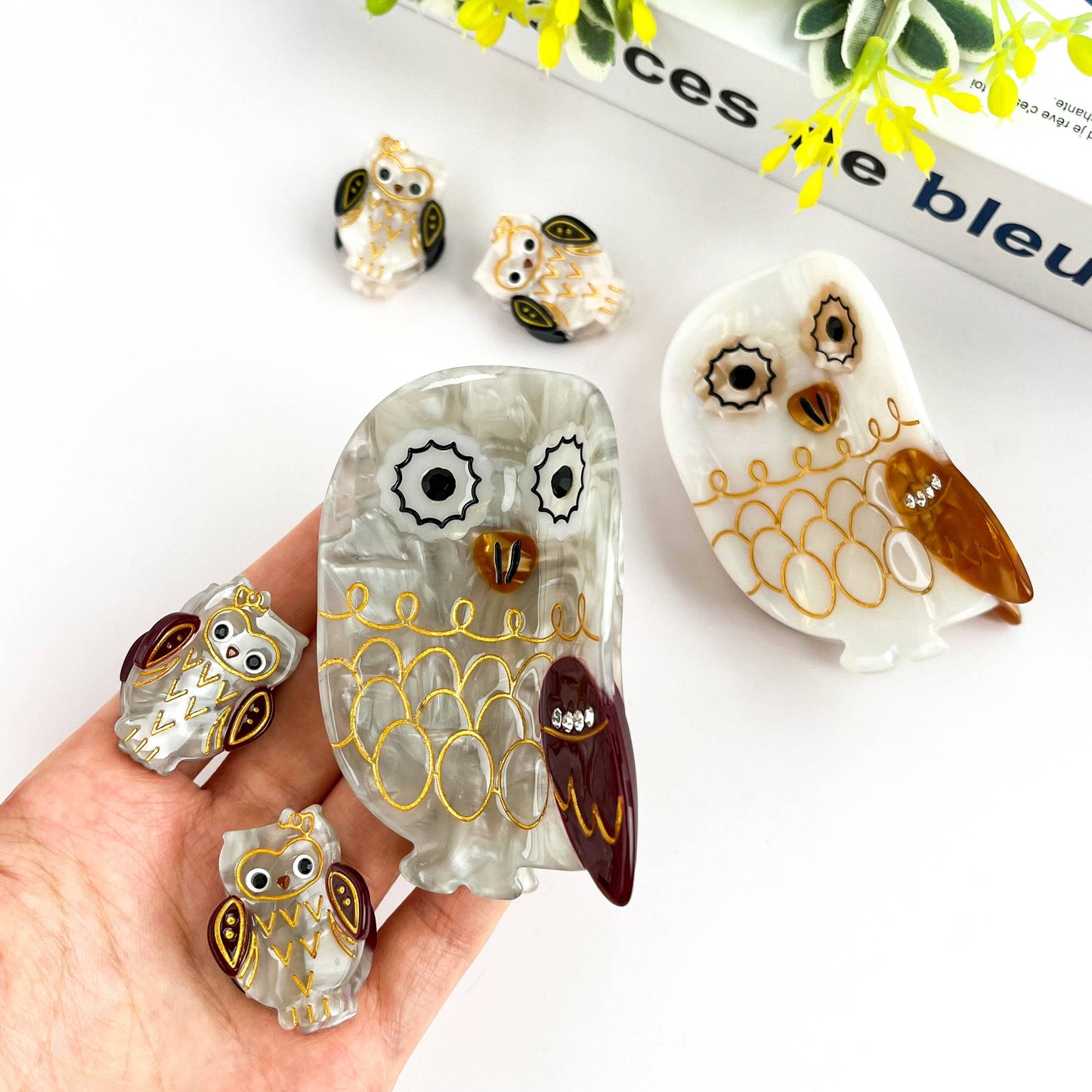 Owl Claw Clip, Large & Mini Hair Clip