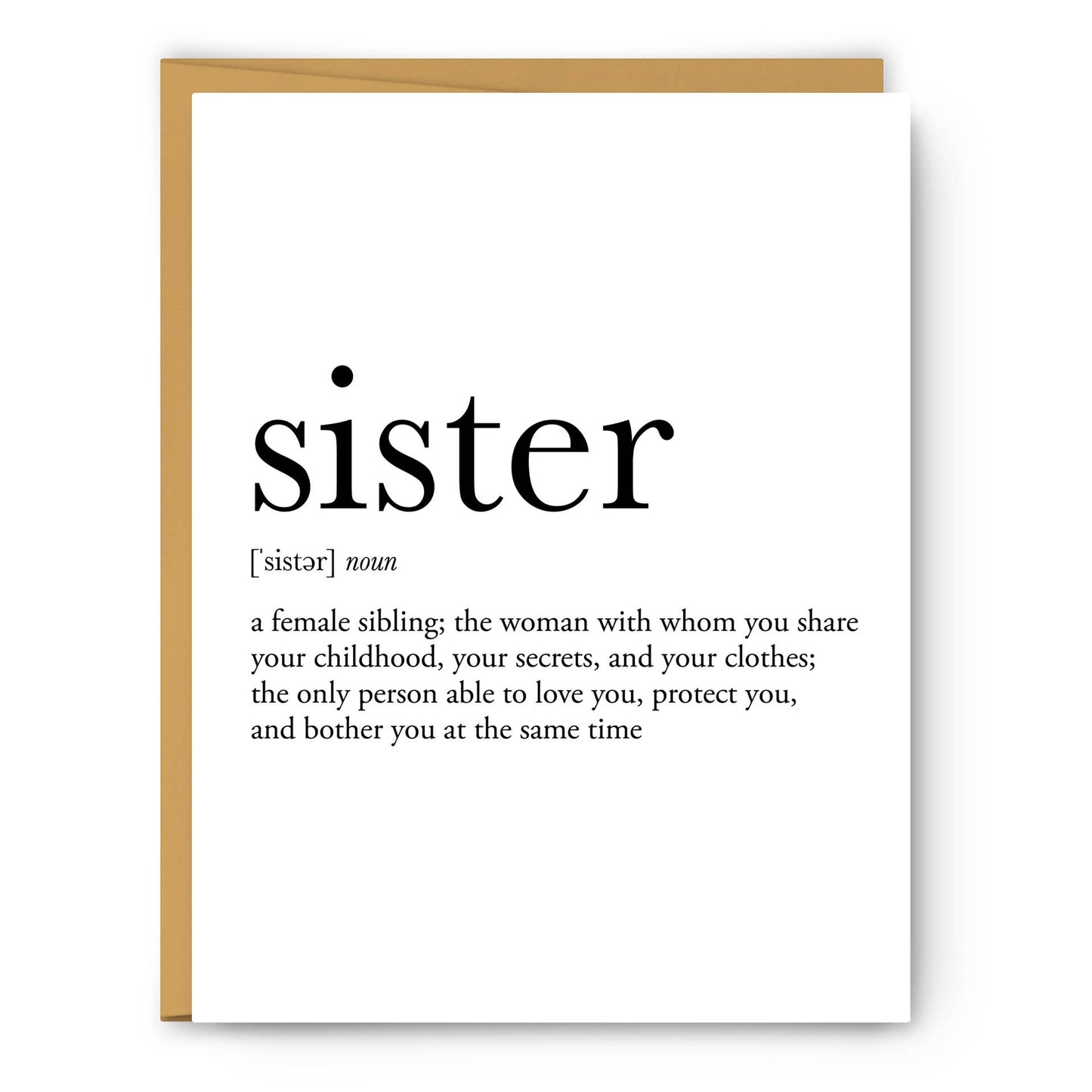 Sister Definition - Everyday Card