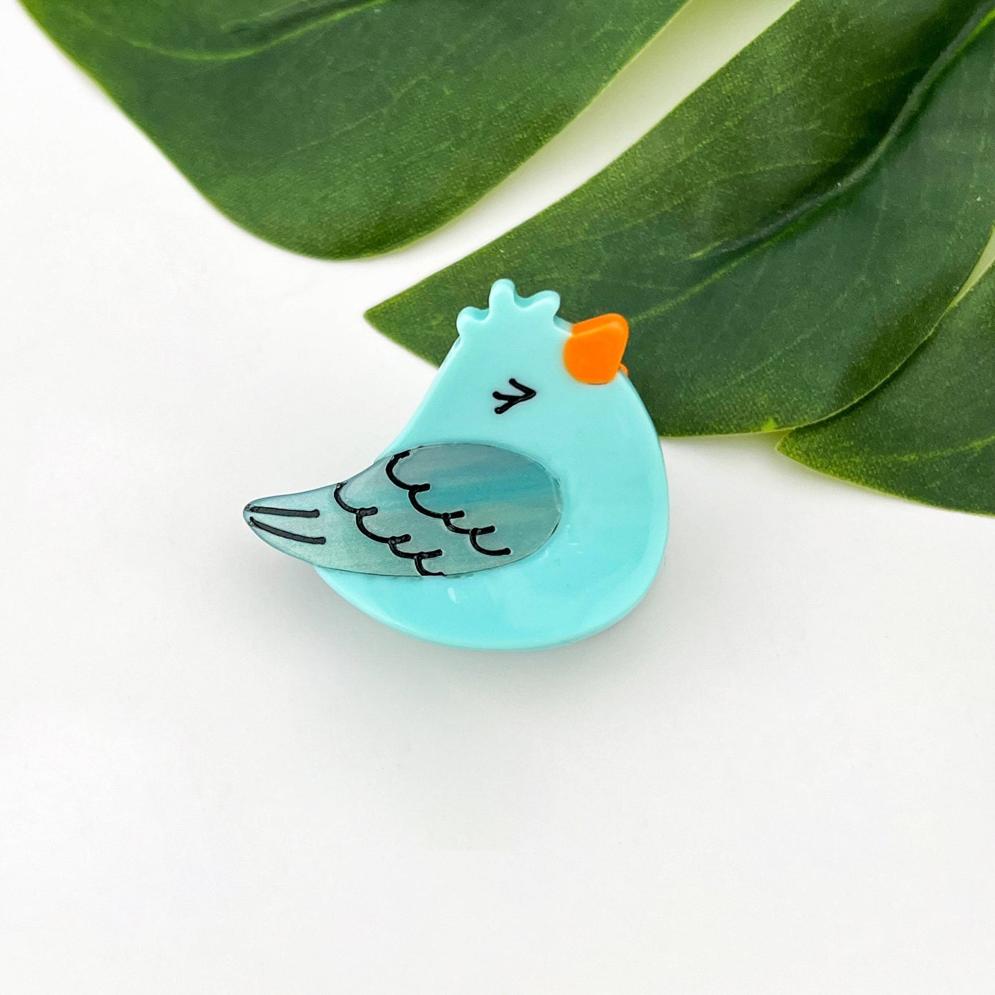 Cute Mini Bird Hair Claw Clip, Acetate Hair Accessories