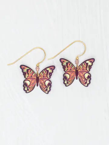 Lg. Butterfly w/bead Earring