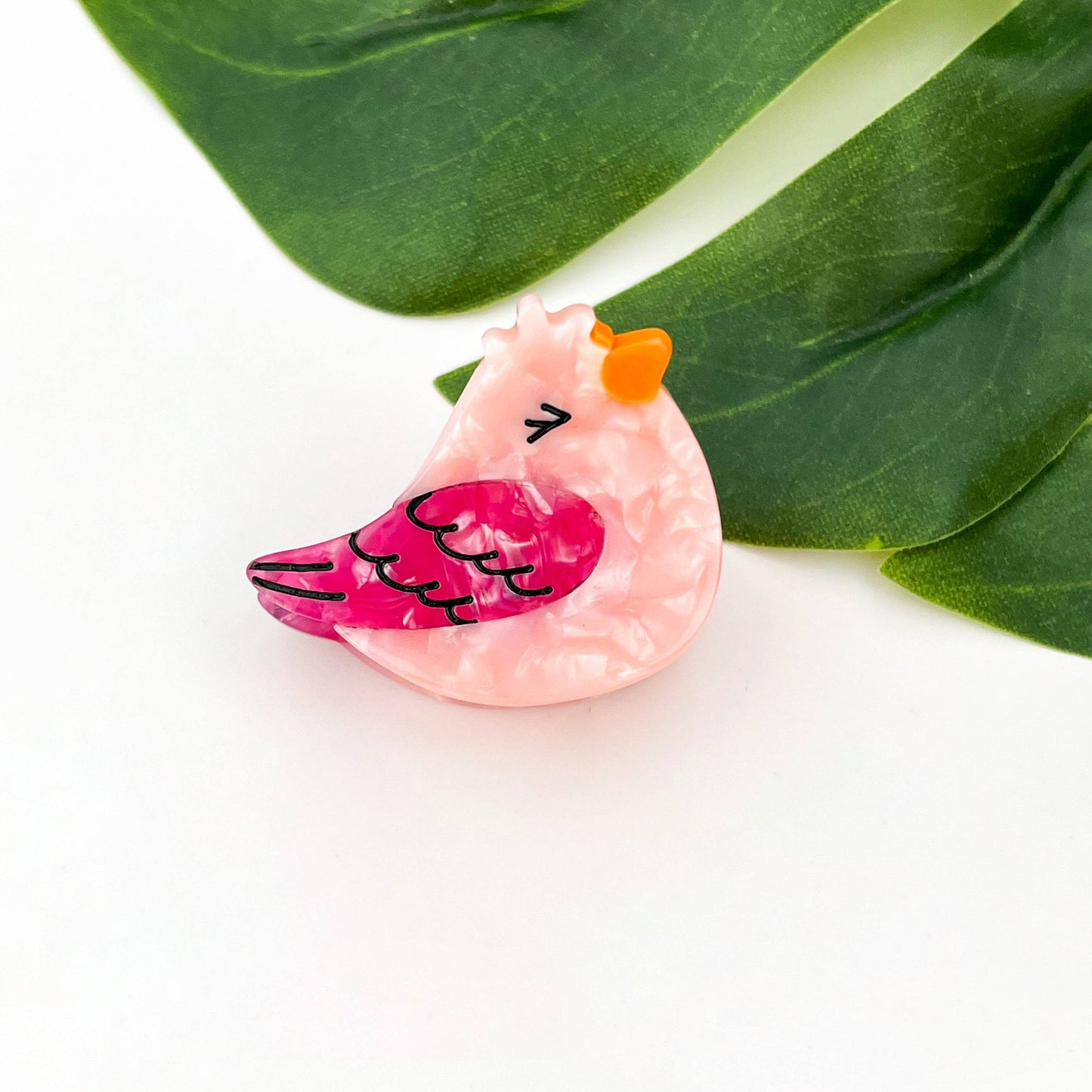 Cute Mini Bird Hair Claw Clip, Acetate Hair Accessories