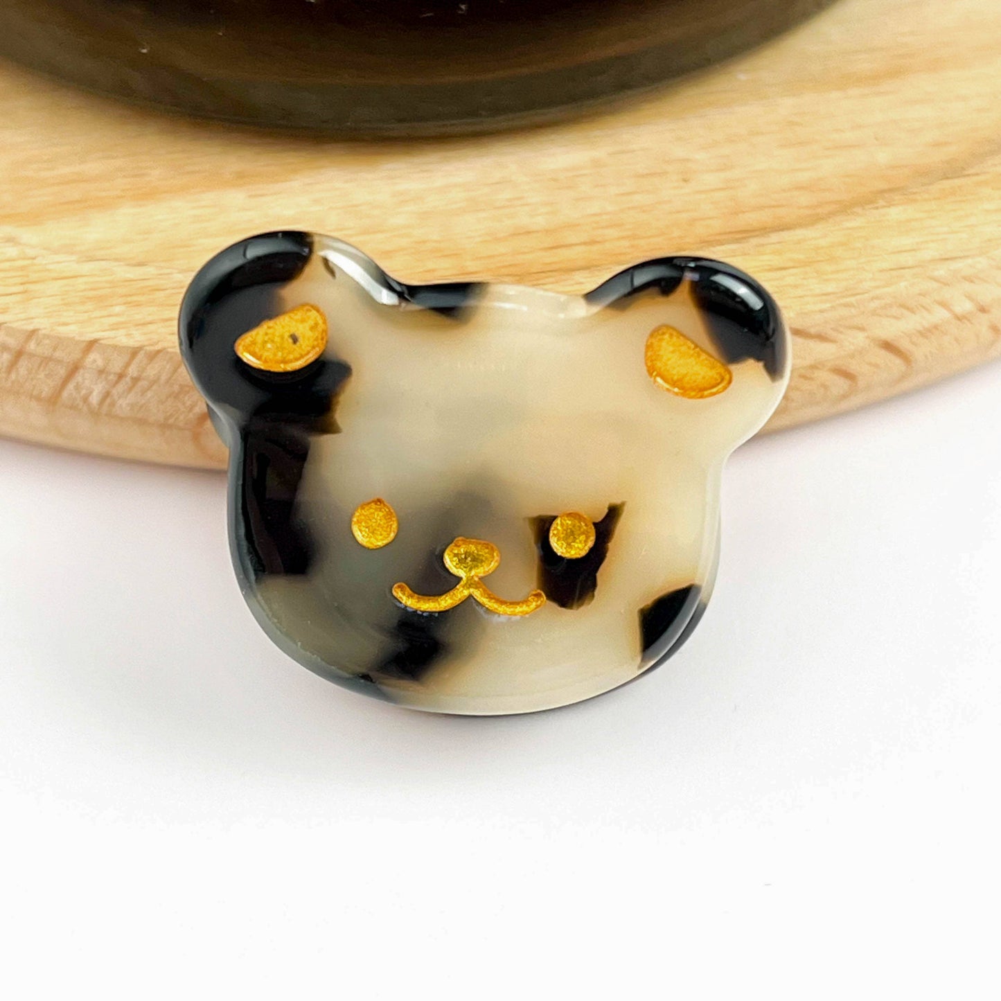 Cute Bear Head Mini Claw Clip, Acetate Children's Hair Clip