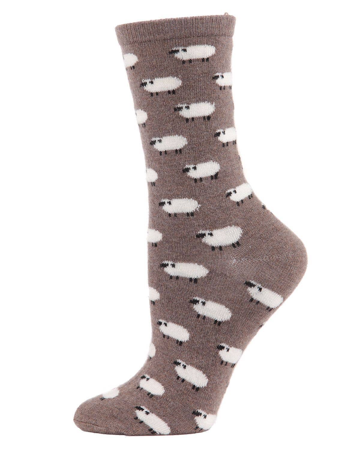 MeMoi Sheep Cashmere Blend Crew Socks