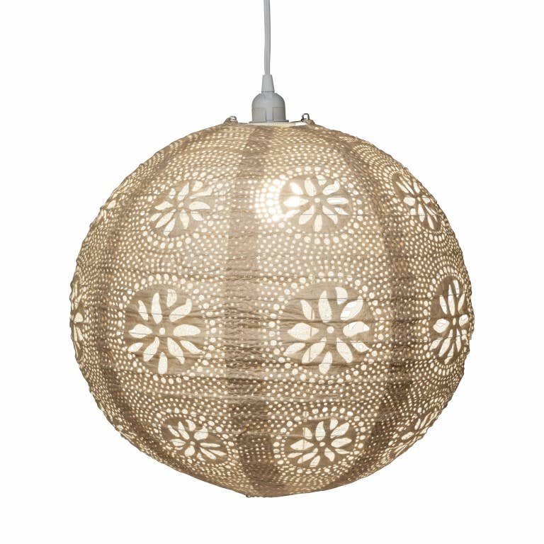 Stella Nova Outdoor Pendent Light - Boho 18"  Pearl
