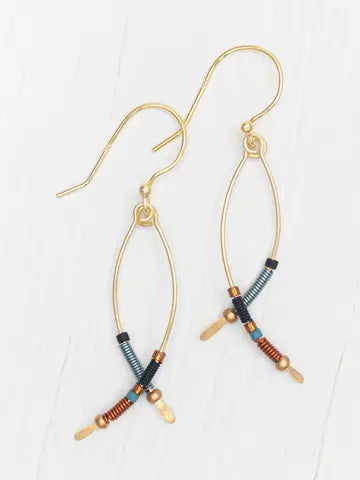 2 Curved Coil sticks Earrings