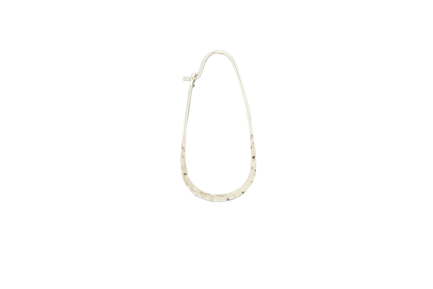 Elongated Tear Drop Hoop Earrings