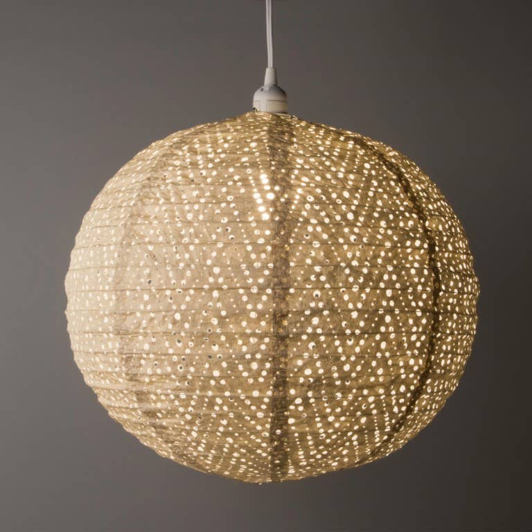 Stella Nova Outdoor Pendent Light - Chevron 18" Pearl