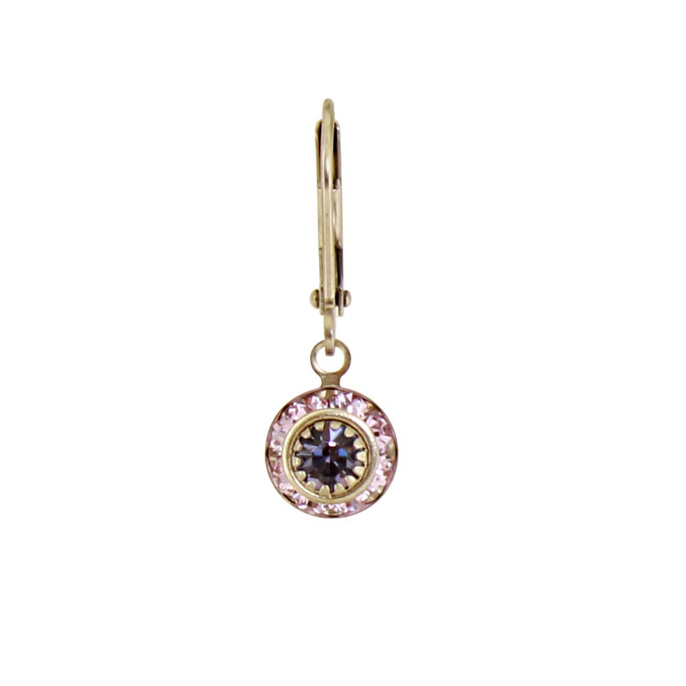 Crystal Disc Dangle Earring