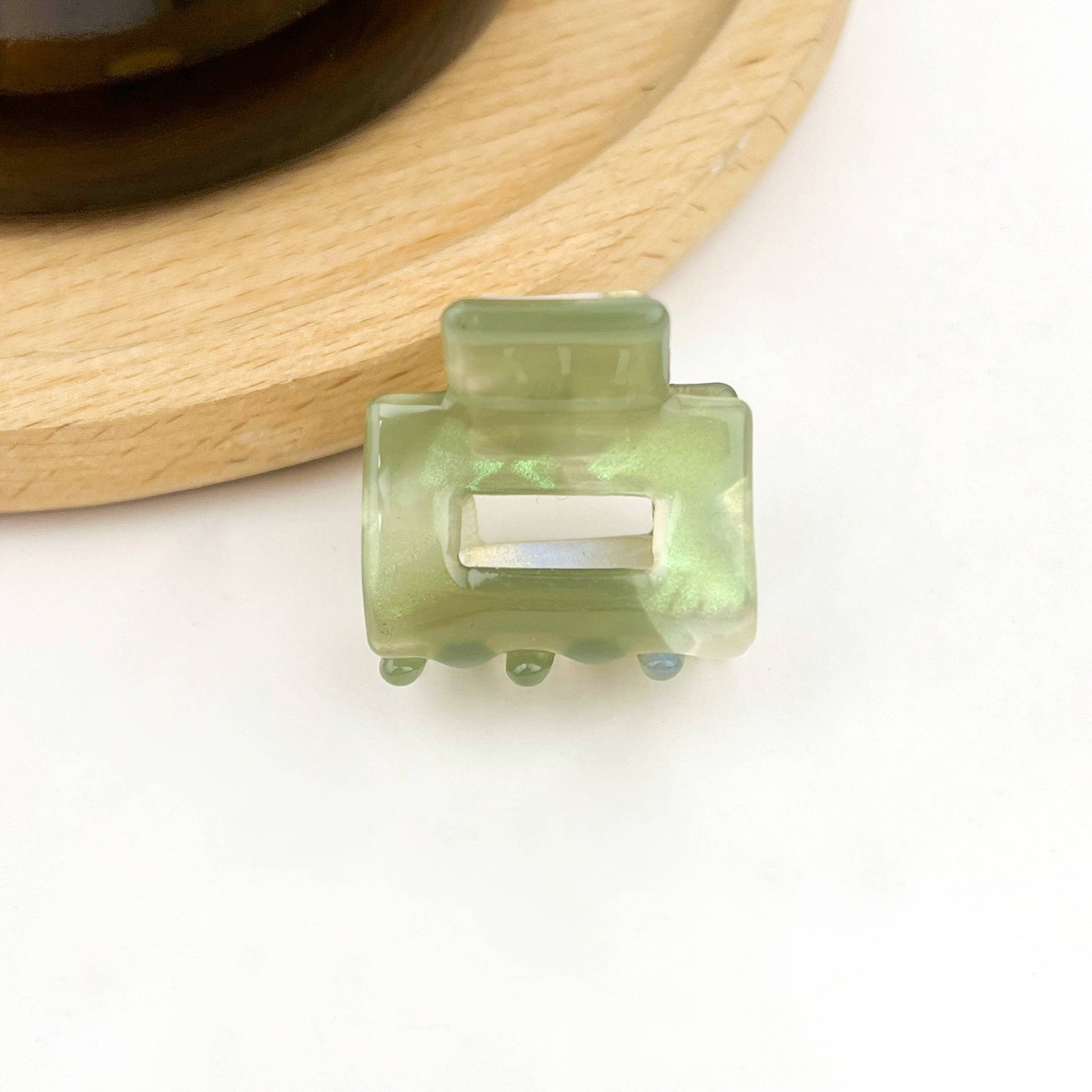 0.98'' Acetate Colorful Mini Square Hair Claw Clip