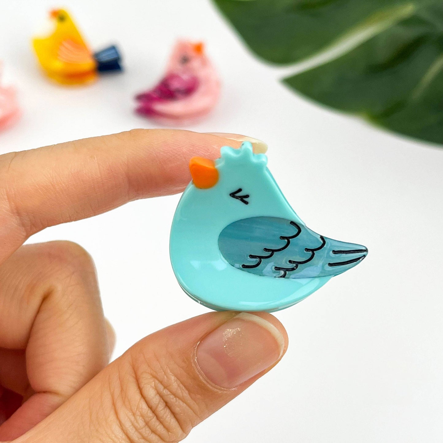 Cute Mini Bird Hair Claw Clip, Acetate Hair Accessories