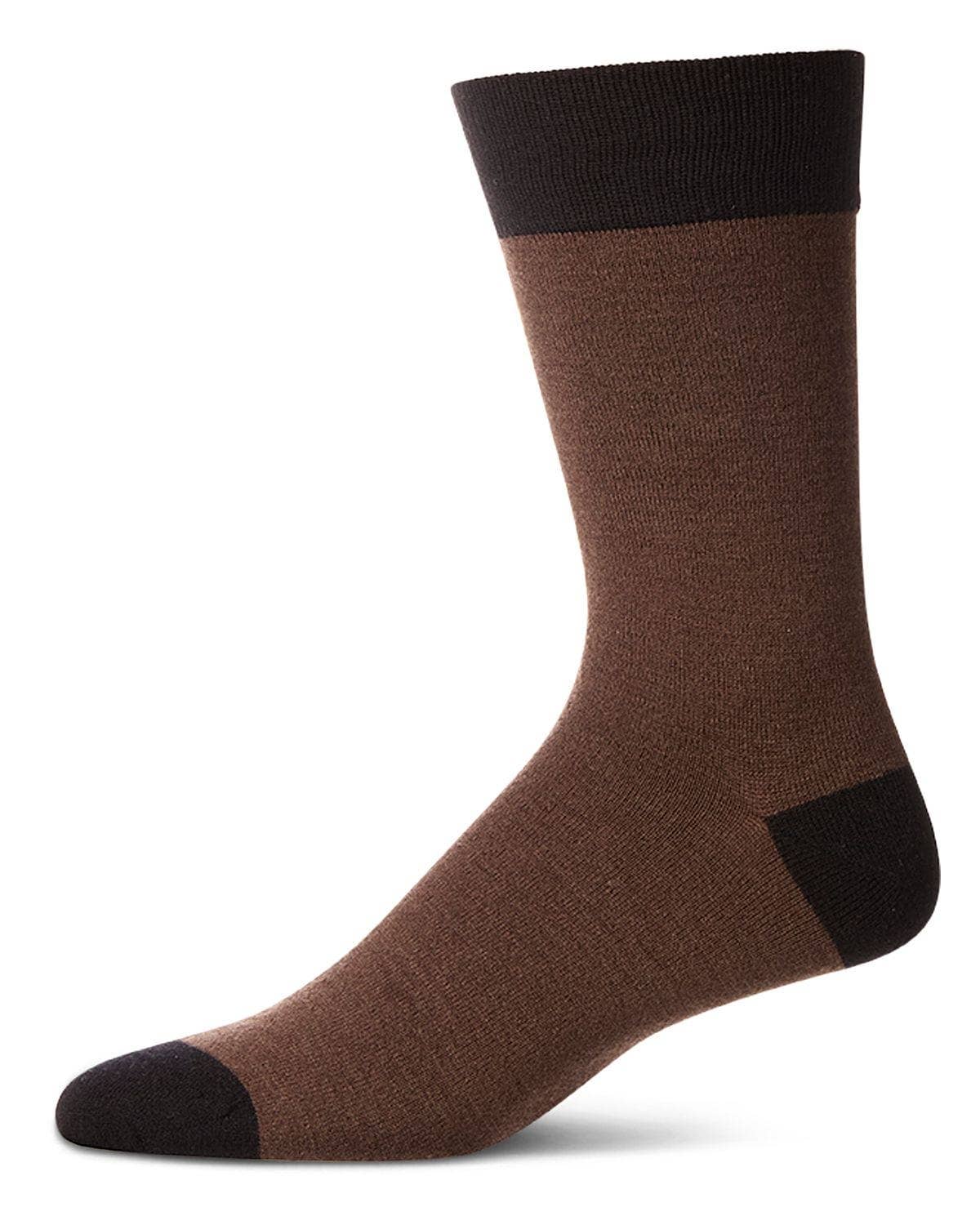 Two-Tone Tipped Cashmere Men's Crew