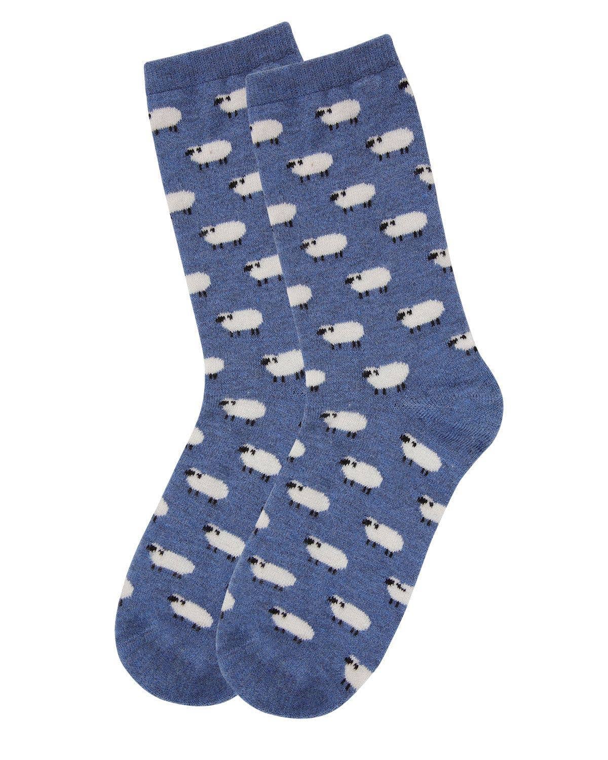 MeMoi Sheep Cashmere Blend Crew Socks