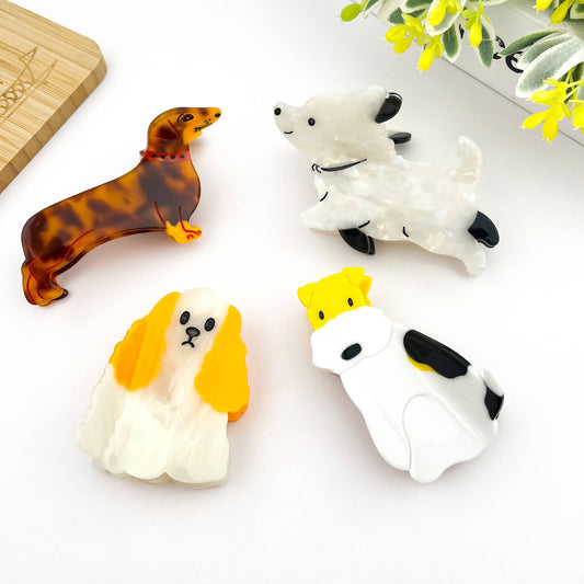 Cute Dog Hair Claw Clip
