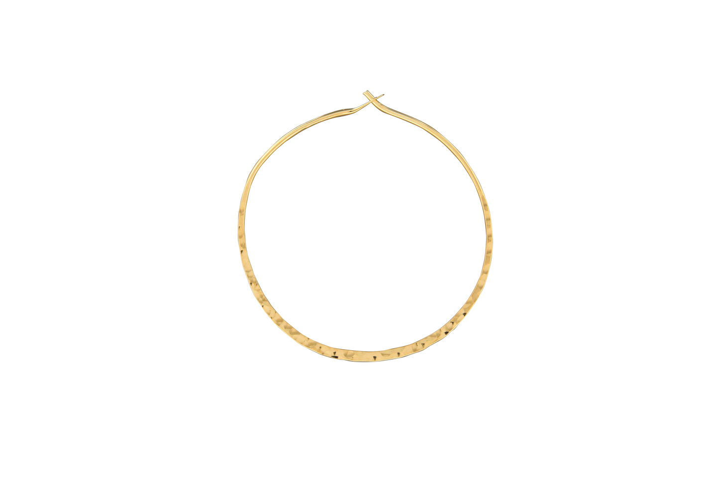 18 Gauge Hammered Hoop Earring Available in Sizes 25mm-50mm