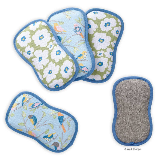 Floral Finch & Friends Scrubbies