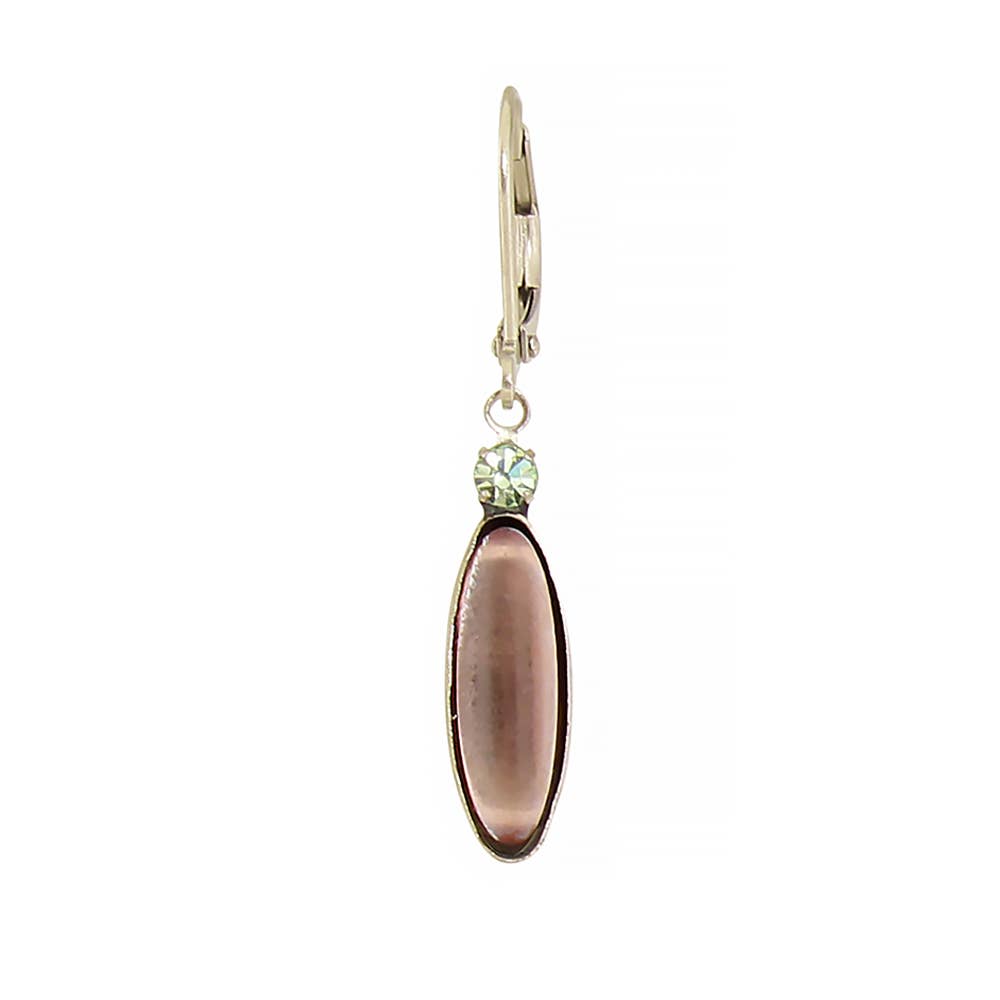 Stacked Glass Oval Earring