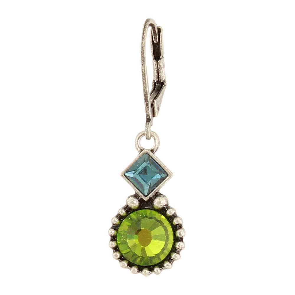 Stacked Granulated Crystal Earring