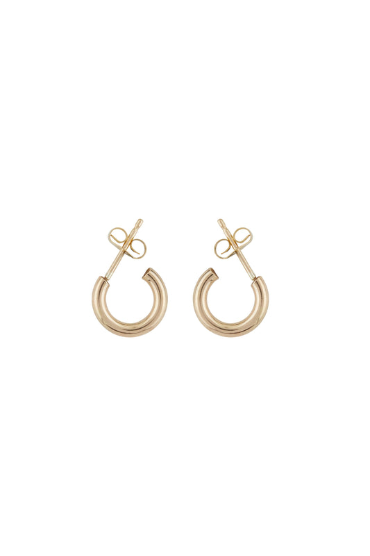 12 Gauge Wire Hoop Post Earring Available in Sizes 11mm-17mm